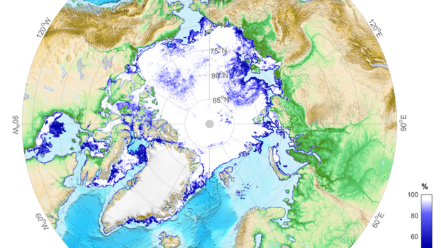  Arctic sea-ice extent on 30 June 2022.