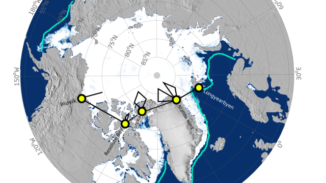Mess- und Transitflüge der diesjährigen IceBird Winter Expedition mit Polar 6.