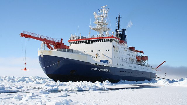 RV Polarstern on expedition. 
