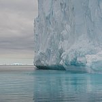 Icebergs in the Antarctic.