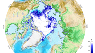 Arktische Meereisausdehnung am 16. August 2022.