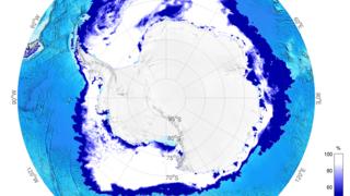 Mittlere Eiskonzentration für November in der Antarktis.