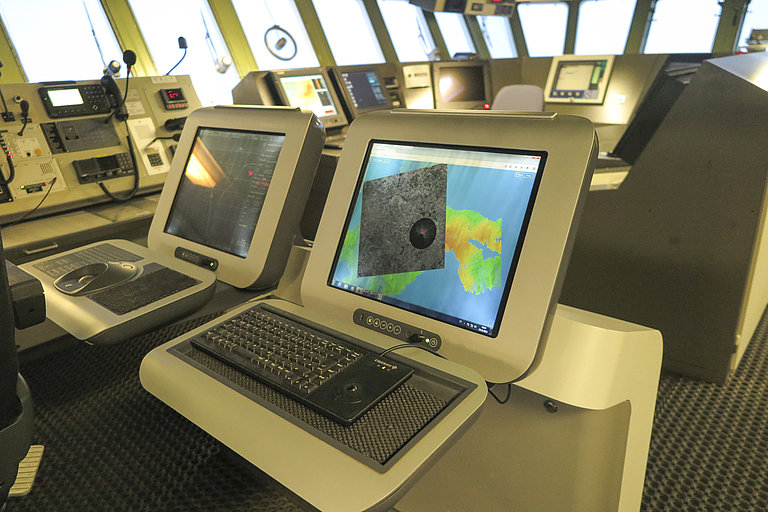 IceGIS System im Einsatz auf der Polarsternbrücke. 